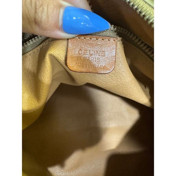 VTG Celine Macadam Boston Bag Brown Coated Canvas Leather Satchel w AUTH COA - Picture 14 of 16